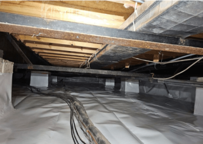 Fully restored and clean crawlspace environment in West End, NC home