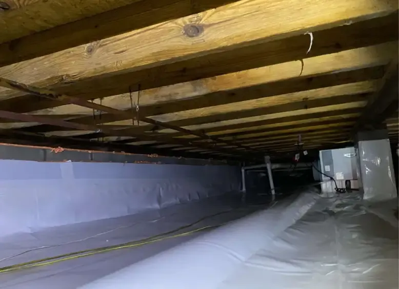 Crawl Space Encapsulation with Moisture Control System