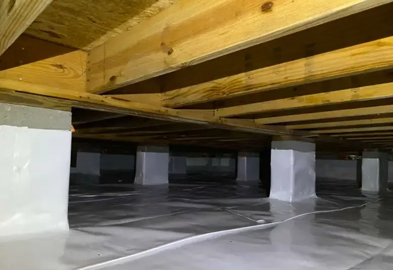 Crawl Space Repair in Hubert NC with Pier Wrapping