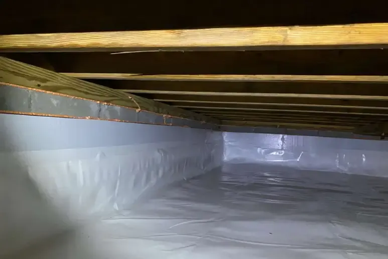 Sealed and Encapsulated Crawl-Space with Vapor Barrier