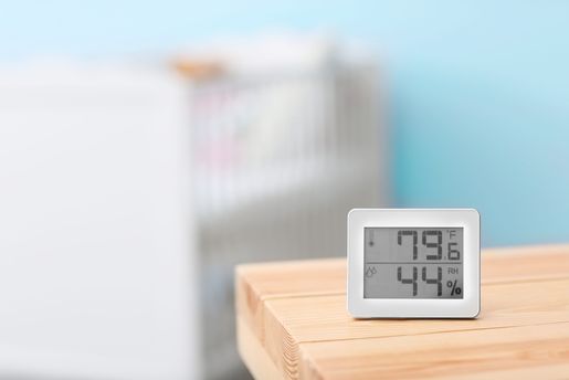 Digital temperature and humidity control in baby room